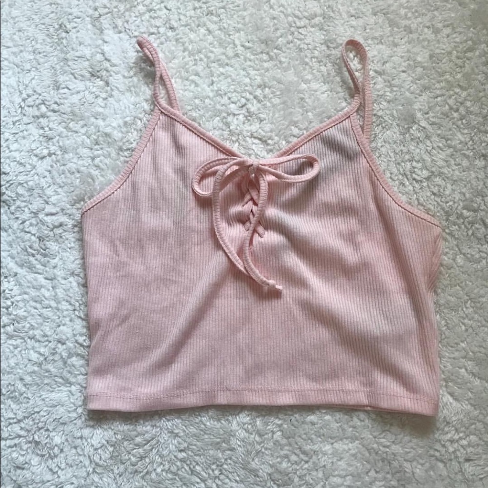 NWT Light Pink Ribbed Crop Top